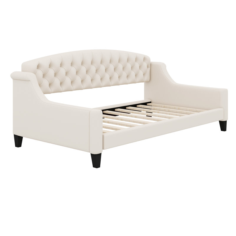 Breannon Upholstered Daybed, Twin, Beige
