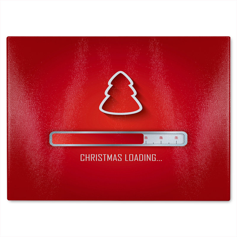 Christmas Loading Dining Glass Chopping Board, 40cm L x 28cm W
