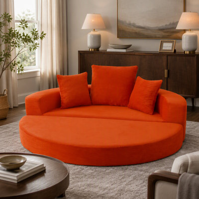 Convertible sofa couch bed,multi-functional,circular bed,adjustable Futon sofa ,No Assembly compressed corduroy floor lounge sofa for Apartment office