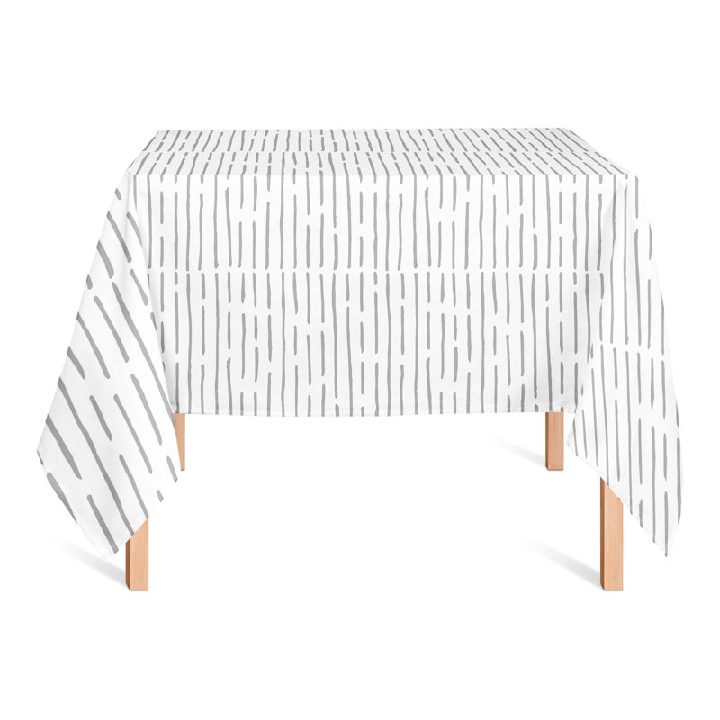 Abstract Square Tablecloth, Gray