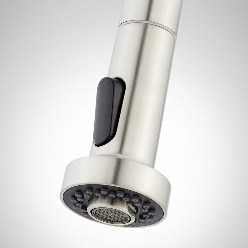 Ridgeway Pull-Down Kitchen Faucet with Deck Plate - Stainless Steel, Stainless Steel