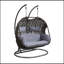 Chaise suspendue en osier et tissu Vasant