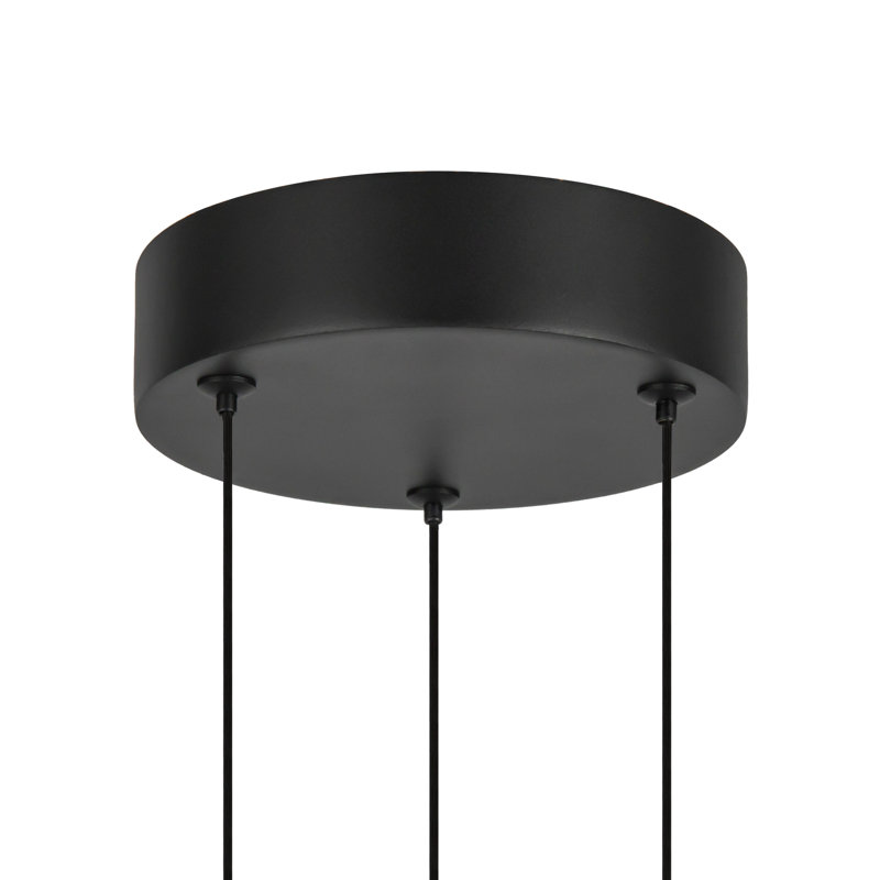 Motif 3 - Light LED Pendant, Black, 20.625" H x 5.5" W x 5.5" D