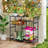 Bench Table, Outdoor Plant Stand Table With Storage, Gar...