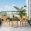 Ensemble de 2 chaises de salle à manger d'extérieur, chaise d'appoint en bois pour patio