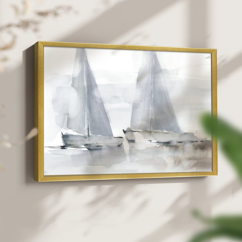 Misty Sails I -Framed Print - Restickable