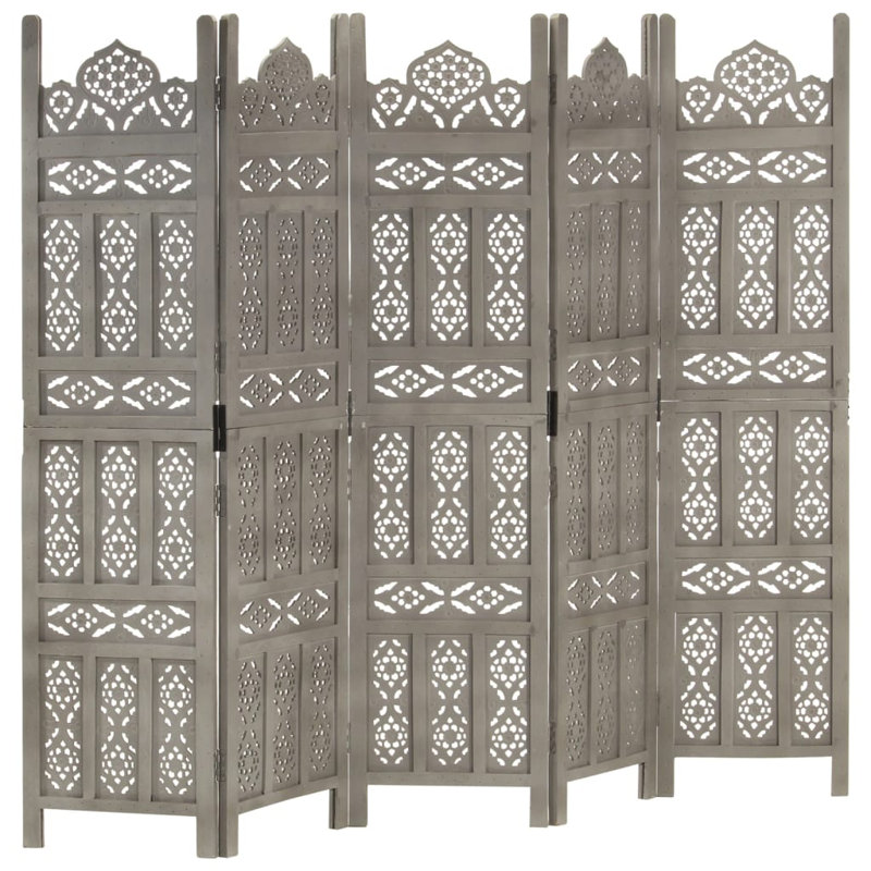 Hagop 165 cm H Folding Room Divider, 4, Grey