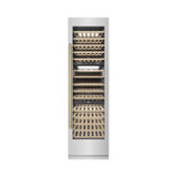 ZLINE Autograph 24 in. DuraSnow 100 Bottle Column Wine Cooler with Gold Accents