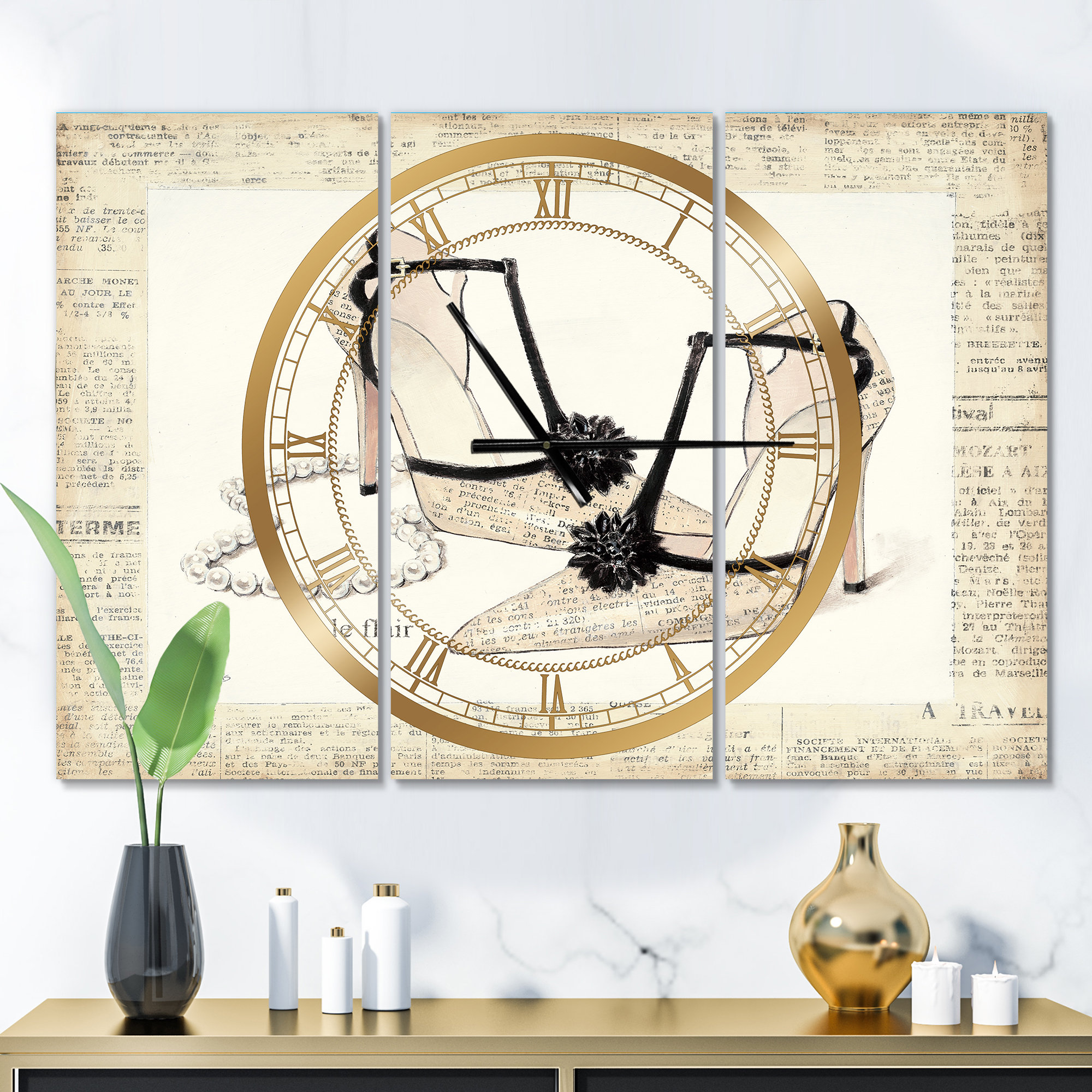 East Urban Home Chic Galm Closet III - Traditional wall clock - Wayfair ...