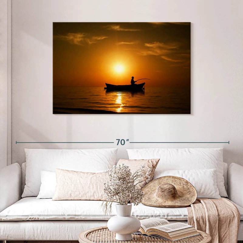 Senne Golden Sunset Pêche, H 20 po x l 30 po