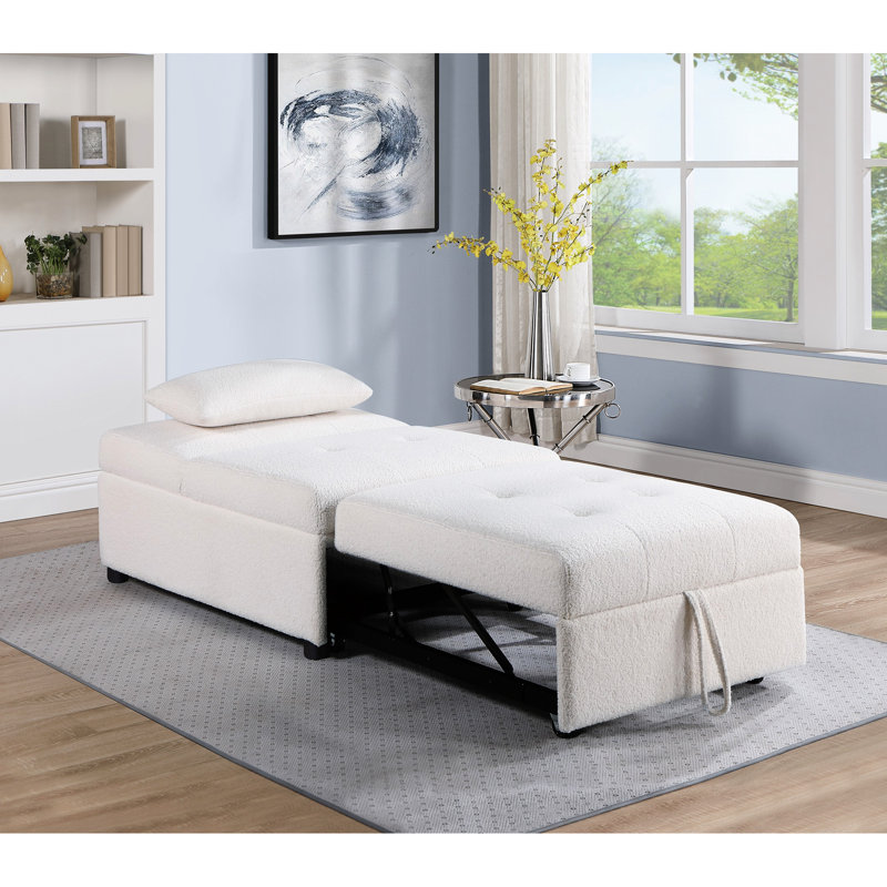 Canapé-lit contemporain avec siège de couleur blanche et tissu moderne revêtu de tissu d'ameublement