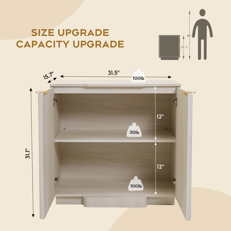 Designer Modern Minimalist Style Fluted Panel 3-piece Modular Tv Stand, White