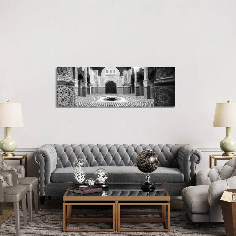 Interiors Of A Medersa, Medersa Bou Inania, Fez, Morocco #2 - Wrapped Canvas Panoramic Print