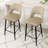 Khaki Velvet Hollow Back Counter Bar Stools