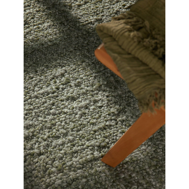 Despoina Hand Woven Area Rug, Green, Runner 80 x 200 cm