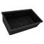 Évier de cuisine à simple cuve en composite de granite 32 x 19 po Ruvati - noir minuit --122623169-48744102