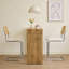 Ensemble de 2 pièces de chaise de bar en cuir PU, jumelé à une table de bar à grain de bois, avec fonction de rangement, convient aux restaurants et aux cafés