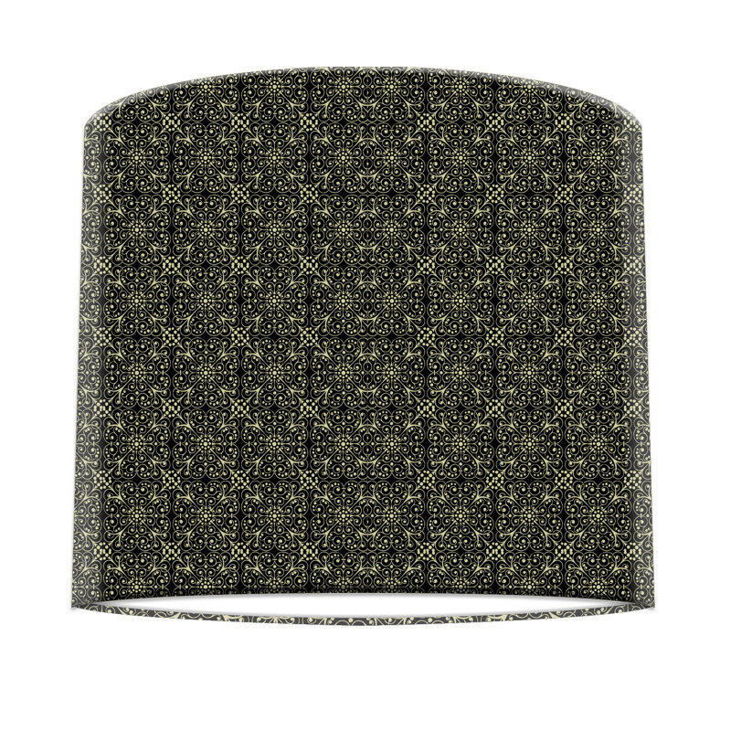 Dorantes 29cm H Paper Drum Lamp Shade ( Screw On ) in Black