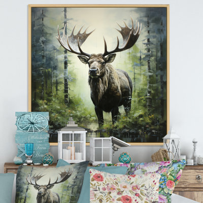 Mystic Moose In Forest III - Moose, art mural
