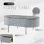 Table basse yukino gris ultrabrillant et chrome