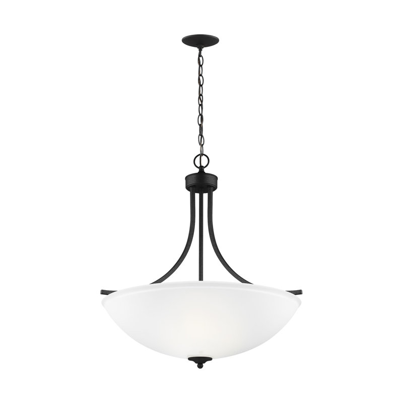 Luminaire suspendu à trois lumières Geary de Génération Lighting , Non, 94.63" H x 18.63" L x 18.63" D, Sienne brûlée