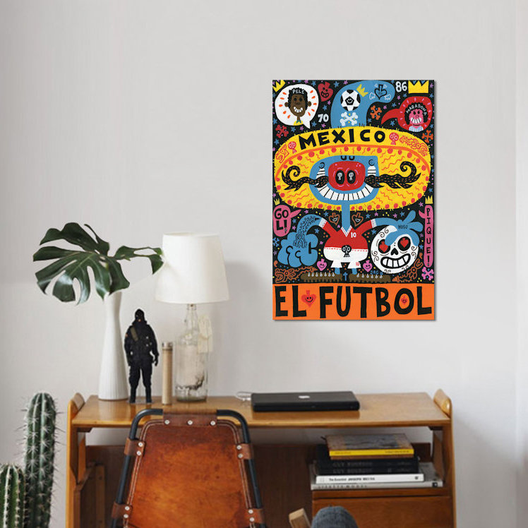 «La Mascota del Mundial», impression sur toile, H 18 po x l 12 po x P 1,5 po, Toile tendue, Pas de tapis