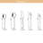 66-Piece Square Cutlery Set,Includes 6 Pieces Of Each Cutlery And Extra Serving Cutlery