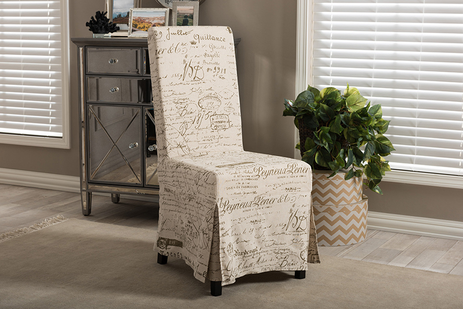 Ophelia & Co. Comstock French Script Upholstered Dining Chair - Wayfair ...