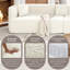 Canapé modulaire de 132 po au design incurvé, canapé modulaire en chenille 2 pièces avec 4 coussins, éponge moelleuse et coussin à ressorts, grand canapé modulaire en éponge pour le salon-246824612