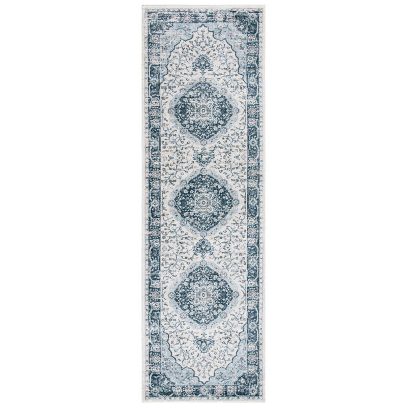 Tapis oriental Delmer Performance, Tapis de couloir 2 pi 2 po x 7 pi