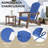 50" X 20" Patio Chair Cushion, Seat/Back Cushion For Adirondack Chair With Ties-1752589074-1752589078