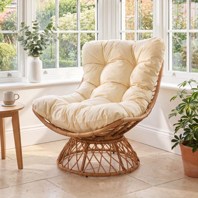 Upholstered Swivel Accent Chair
