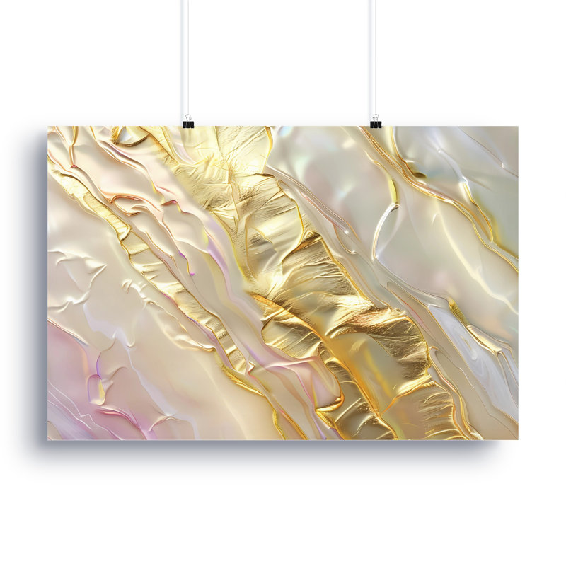 Abstract Wall Art, Canvas Print, Gold, Modern Art, Home Decor, Wrapped Canvas, 76.2 cm H x 101.6 cm W