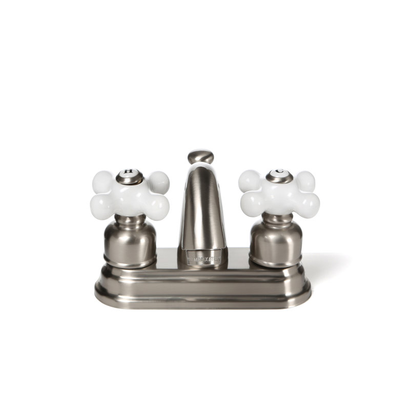 Restoration Centerset Bathroom Faucet with Drain Assembly, Brushed Nickel