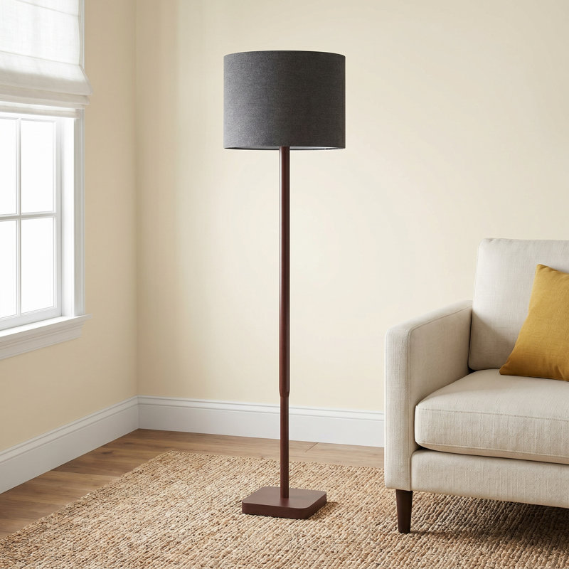 Phipps 58.5'' Walnut Traditional Floor Lamp
