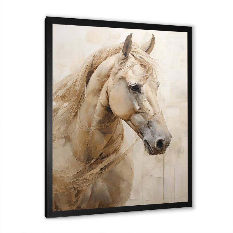 Portrait de cheval sophistiqué IV, Cadre photo noir, H 32 po x l 24 po x P 1 po