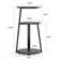 Vernestine Round End Table Side Table with 3-Tier Shelves