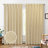 Kassia Pinch Pleated Faux Linen Textured Blackout Thermal Insulated Curtains-454536100-461733264