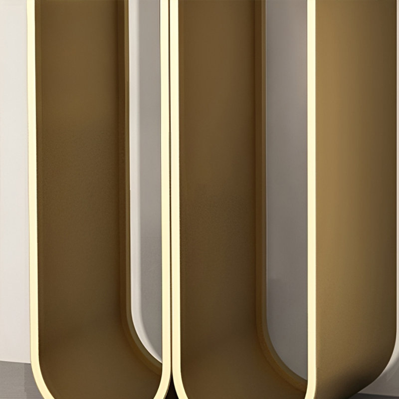 Console moderne minimaliste, Or champagne, H 33,46 po x l 47,24 po x P 15,75 po