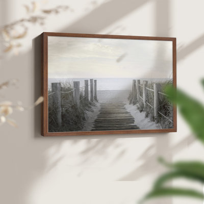 Beach Walkway -Framed Print - Restickable