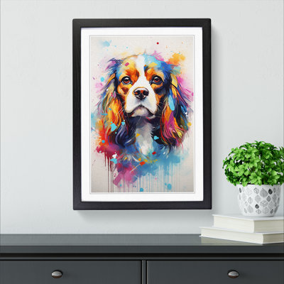 Cavalier King Charles Spaniel Futurism Framed Print