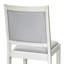 L'ensemble de table de salle à manger 5 pièces comprend une table de cuisine rectangulaire extensible, 2 chaises empilables en polyester et 2 bancs modernes, blanc antique-462054896-448799449-448799448