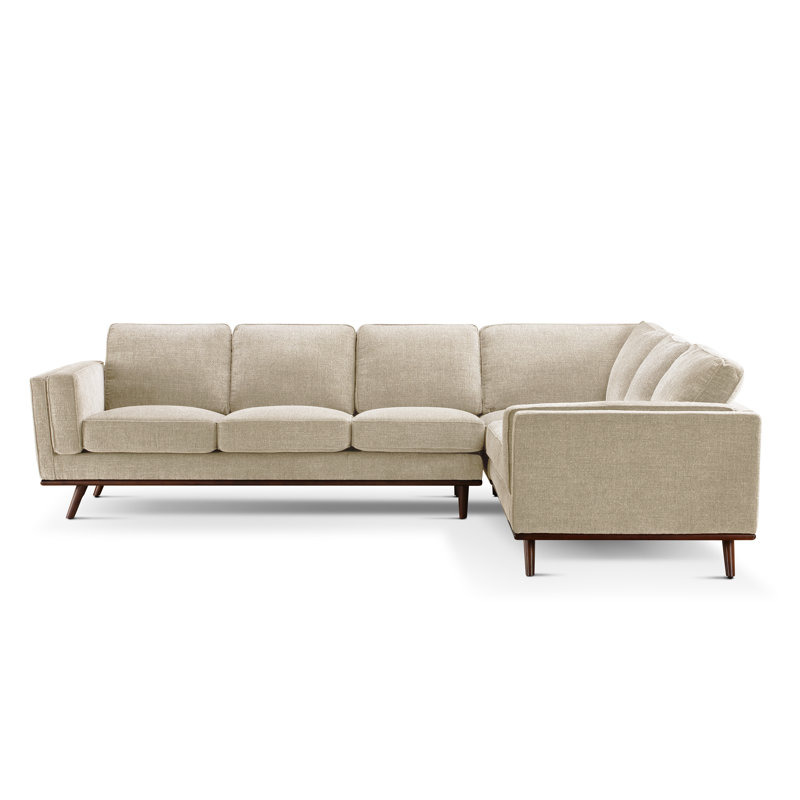 Lauro 3Pc Fabric Sectional, Beige
