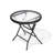 Hicham 17.7 L x 17.7 W Folded Outdoor Side Table with Glass Round Top-838657388-860741551