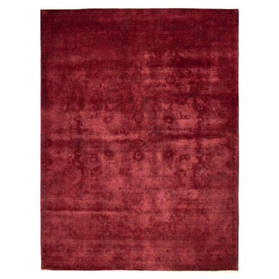 One of kind Hand-Knotted Vibrance Burgundy Rug 8'10" x 11'6"