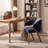 Upholstered Dining Chair with Wooden Legs-1130906502