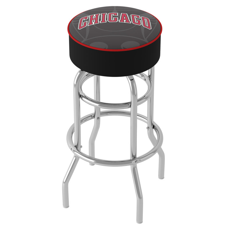 Swivel Upholstered Counter Stool with Metal Frame