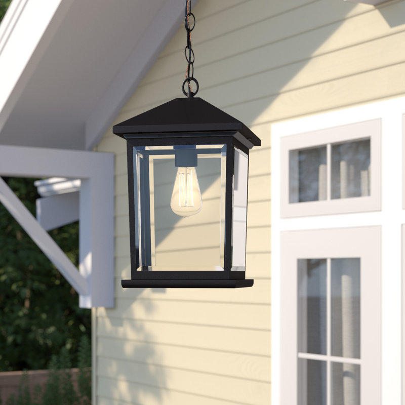 Lovette Outdoor Hanging Lantern, 13.5" H x 8" W