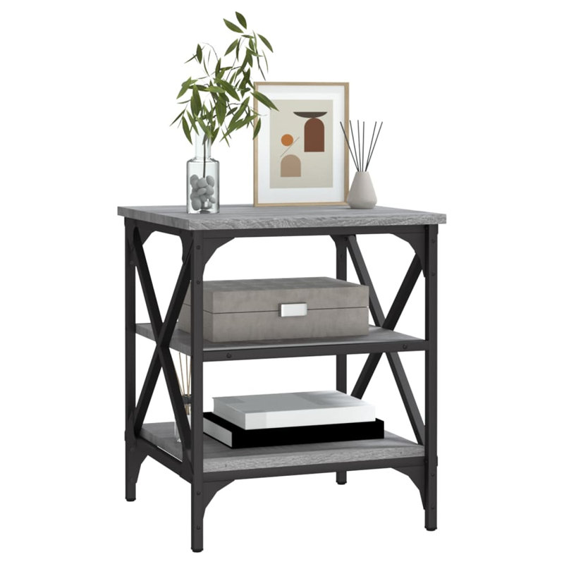 Cornelie Block End Table, Grey