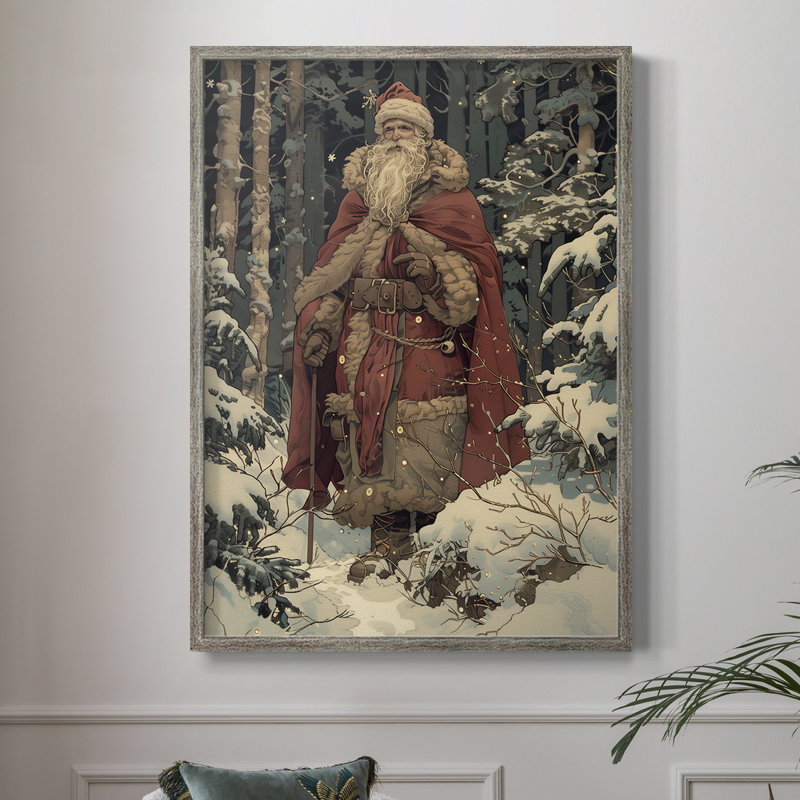 «Christmas Holiday Art DCxxxii», reproduction d'art encadrée - bois massif, H 11 po x l 9 po